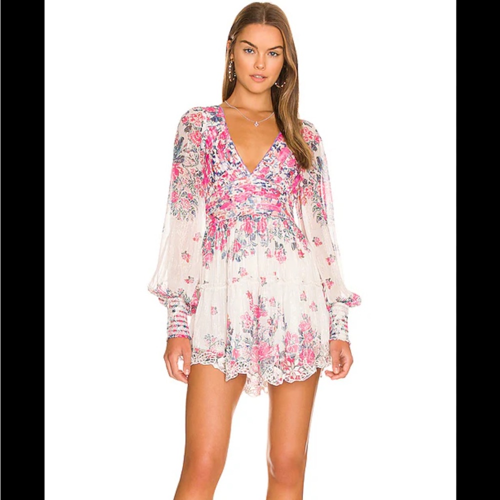 Floral Long Sleeve Mini Dress